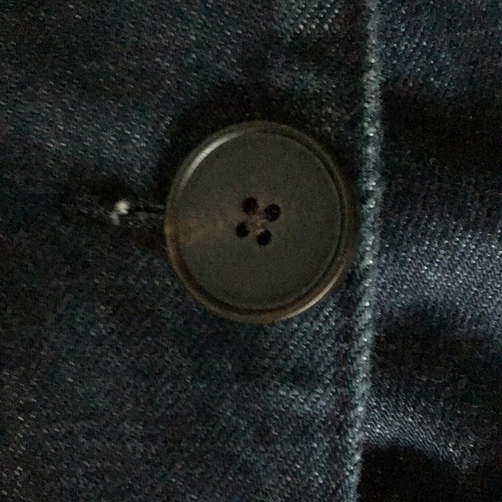 TOAST Collarless, heavy denim jacket, 100% Cotton, Indigo Blue, Size L - Picture 3 of 8